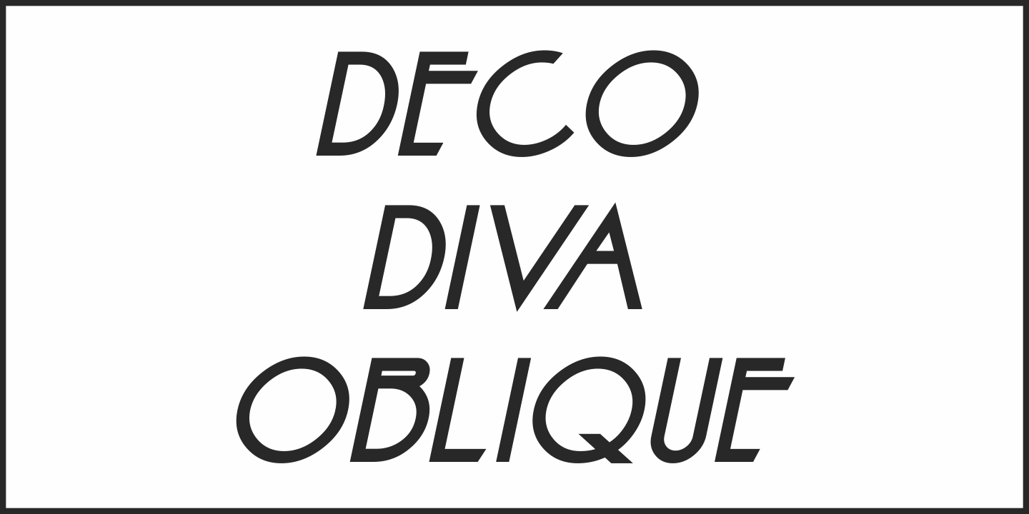 Пример шрифта Deco Diva JNL #3